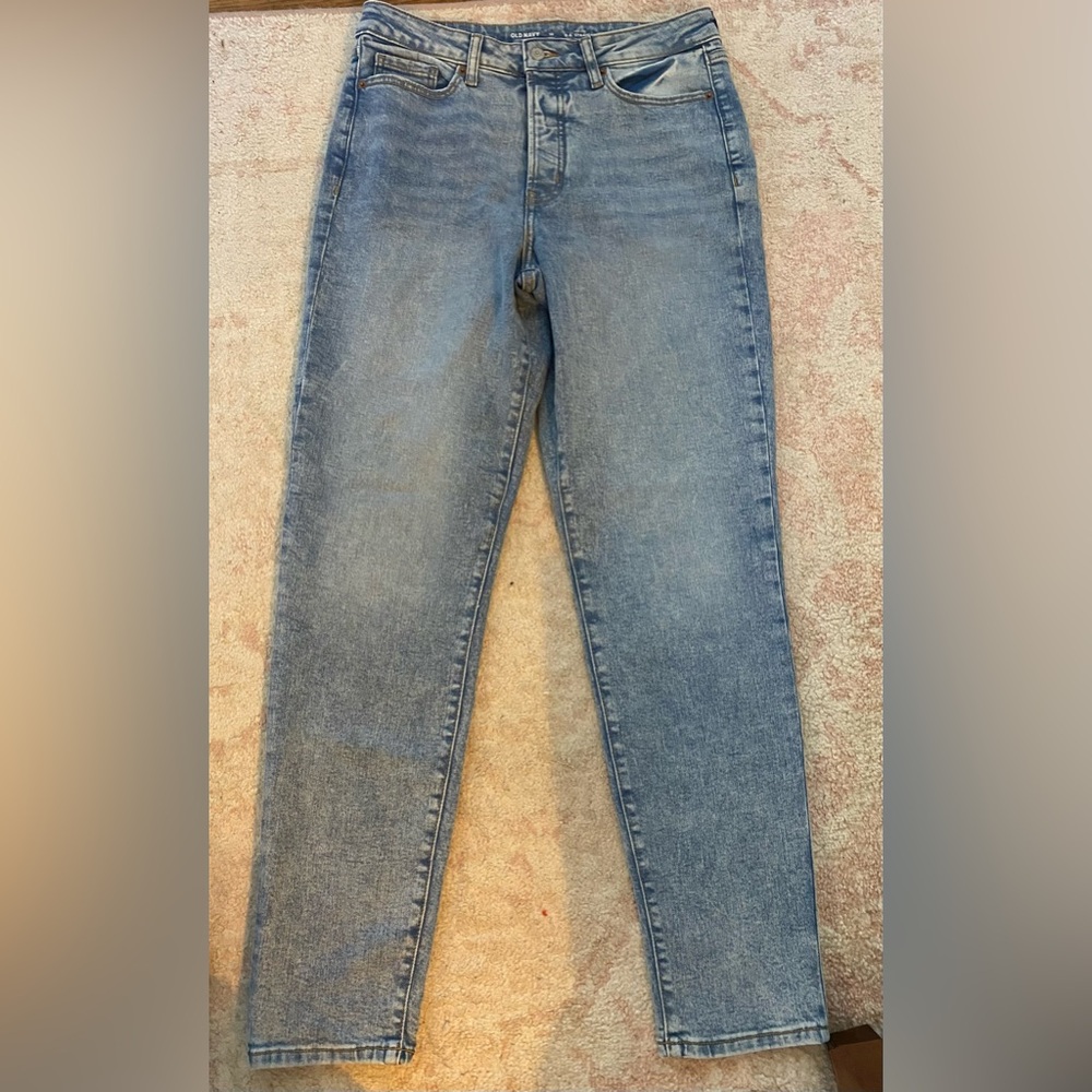 Old Navy High Rise O.G. Straight Leg Jeans Super Stretch 10 Tall